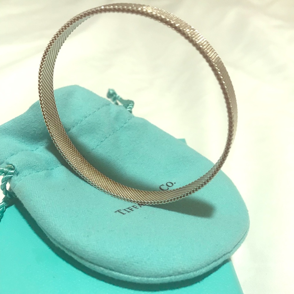 Authentic Tiffany & Co. fine mesh Somerset Bangle